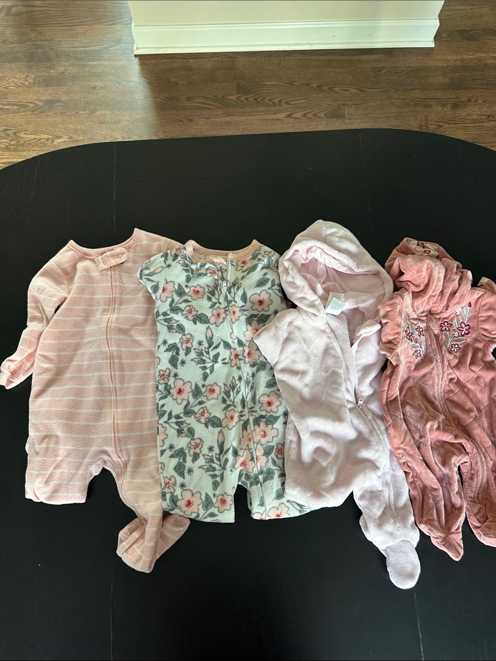 Baby Girls Footed Sleepers Bundle - Pink & Floral